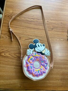 Mickey Mouse Pink Donut Crossbody Bag